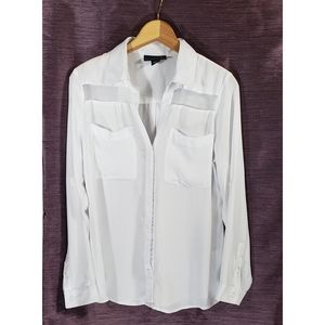 Attention White Button Down Size Medium
